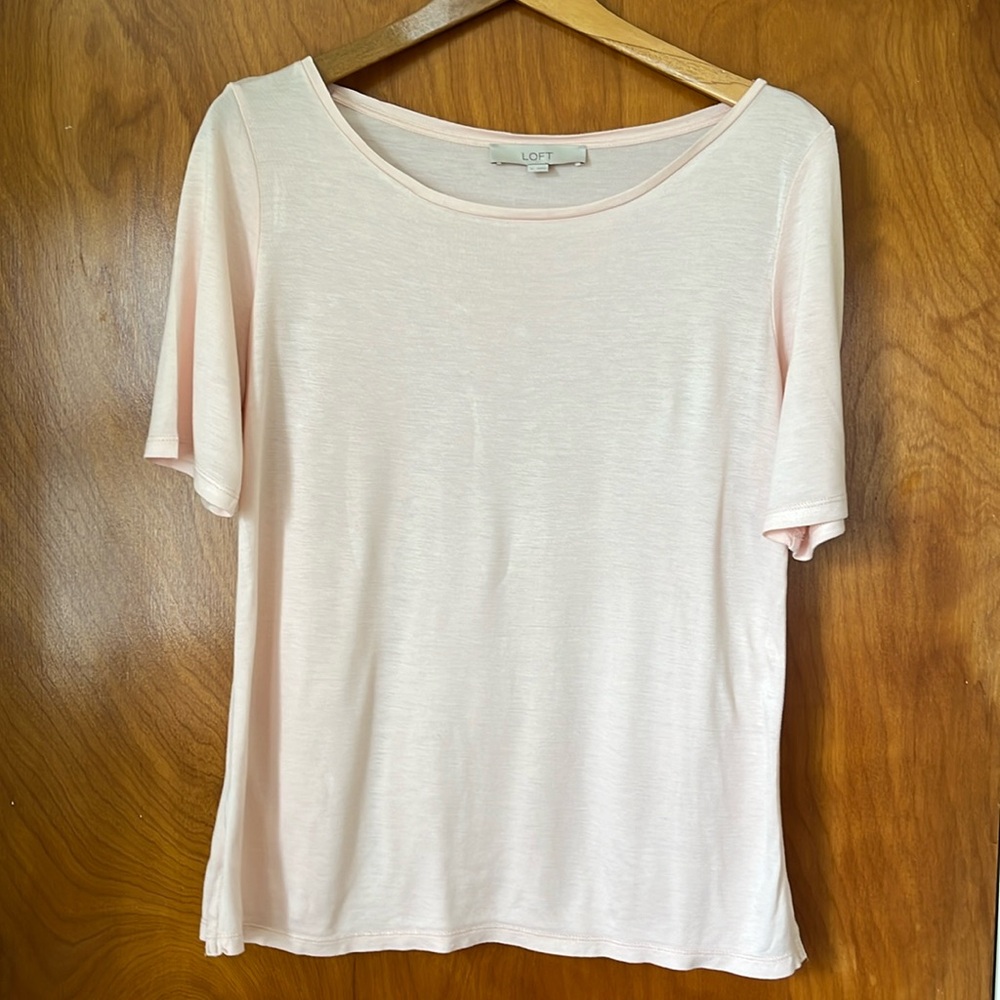 Loft, Pink Blouse, Size M